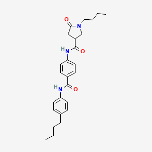 1-butyl-N-{4-[(4-butylphenyl)carbamoyl]phenyl}-5-oxopyrrolidine-3-carboxamide