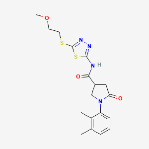 1-(2,3-dimethylphenyl)-N-{5-[(2-methoxyethyl)sulfanyl]-1,3,4-thiadiazol-2-yl}-5-oxopyrrolidine-3-carboxamide