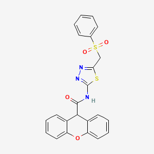 N-{5-[(phenylsulfonyl)methyl]-1,3,4-thiadiazol-2-yl}-9H-xanthene-9-carboxamide