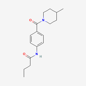 molecular formula C17H24N2O2 B11165956 N-[4-(4-methylpiperidine-1-carbonyl)phenyl]butanamide 