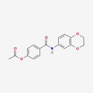 4-(2,3-Dihydro-1,4-benzodioxin-6-ylcarbamoyl)phenyl acetate