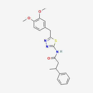 N-[5-(3,4-dimethoxybenzyl)-1,3,4-thiadiazol-2-yl]-3-phenylbutanamide