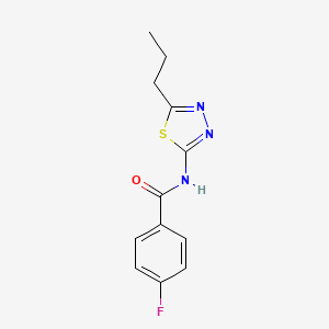 4-fluoro-N-(5-propyl-1,3,4-thiadiazol-2-yl)benzamide