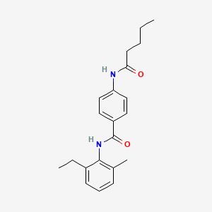 N-(2-ethyl-6-methylphenyl)-4-(pentanoylamino)benzamide