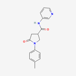 molecular formula C17H17N3O2 B11165971 1-(4-methylphenyl)-5-oxo-N-pyridin-3-ylpyrrolidine-3-carboxamide 