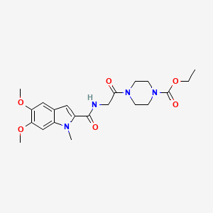 ethyl 4-{N-[(5,6-dimethoxy-1-methyl-1H-indol-2-yl)carbonyl]glycyl}piperazine-1-carboxylate