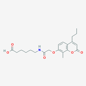 6-({[(8-methyl-2-oxo-4-propyl-2H-chromen-7-yl)oxy]acetyl}amino)hexanoic acid