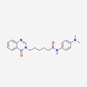 molecular formula C22H26N4O2 B11166044 N-[4-(dimethylamino)phenyl]-6-(4-oxoquinazolin-3(4H)-yl)hexanamide 