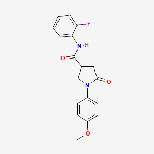 N-(2-fluorophenyl)-1-(4-methoxyphenyl)-5-oxopyrrolidine-3-carboxamide