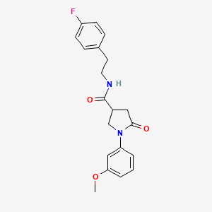 molecular formula C20H21FN2O3 B11166061 N-[2-(4-fluorophenyl)ethyl]-1-(3-methoxyphenyl)-5-oxopyrrolidine-3-carboxamide 