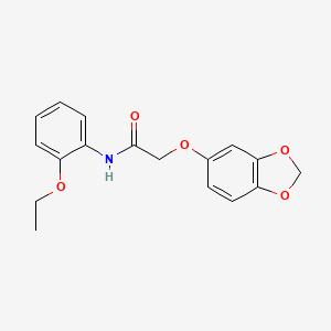 molecular formula C17H17NO5 B11166072 2-(1,3-benzodioxol-5-yloxy)-N-(2-ethoxyphenyl)acetamide 