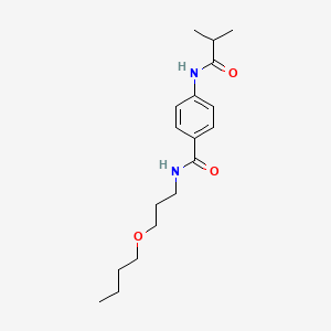 N-(3-butoxypropyl)-4-[(2-methylpropanoyl)amino]benzamide