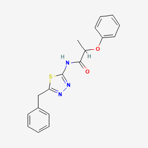 molecular formula C18H17N3O2S B11166083 N-(5-benzyl-1,3,4-thiadiazol-2-yl)-2-phenoxypropanamide CAS No. 5851-27-4