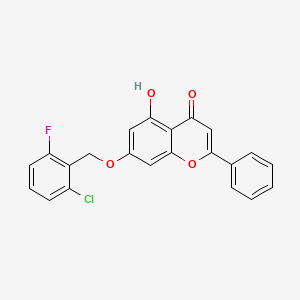 molecular formula C22H14ClFO4 B11166091 7-[(2-chloro-6-fluorobenzyl)oxy]-5-hydroxy-2-phenyl-4H-chromen-4-one 