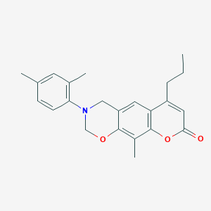 3-(2,4-dimethylphenyl)-10-methyl-6-propyl-3,4-dihydro-2H,8H-chromeno[6,7-e][1,3]oxazin-8-one