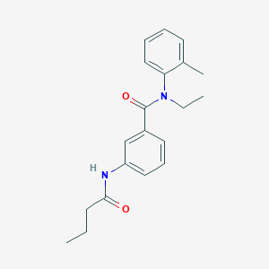 molecular formula C20H24N2O2 B11166153 3-(butanoylamino)-N-ethyl-N-(2-methylphenyl)benzamide 