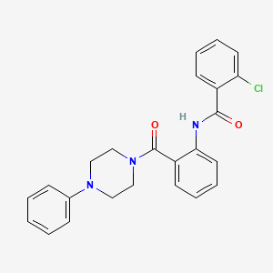 2-chloro-N-{2-[(4-phenylpiperazin-1-yl)carbonyl]phenyl}benzamide