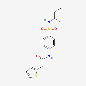 molecular formula C16H20N2O3S2 B11166171 N-[4-(butan-2-ylsulfamoyl)phenyl]-2-(thiophen-2-yl)acetamide 