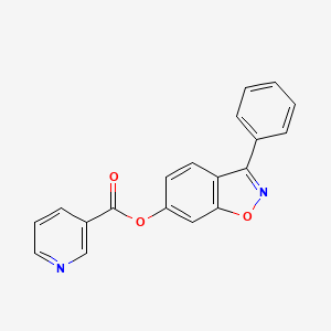 3-Phenyl-1,2-benzisoxazol-6-yl nicotinate