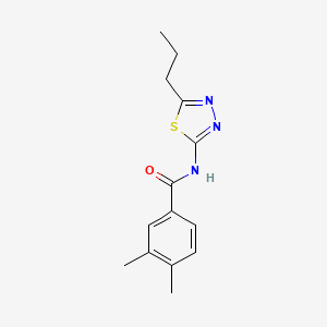 3,4-dimethyl-N-(5-propyl-1,3,4-thiadiazol-2-yl)benzamide