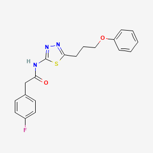 2-(4-fluorophenyl)-N-[5-(3-phenoxypropyl)-1,3,4-thiadiazol-2-yl]acetamide