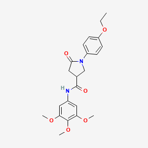 molecular formula C22H26N2O6 B11166203 1-(4-ethoxyphenyl)-5-oxo-N-(3,4,5-trimethoxyphenyl)pyrrolidine-3-carboxamide 