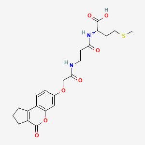 molecular formula C22H26N2O7S B11166212 N-{[(4-oxo-1,2,3,4-tetrahydrocyclopenta[c]chromen-7-yl)oxy]acetyl}-beta-alanyl-L-methionine 