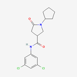 1-cyclopentyl-N-(3,5-dichlorophenyl)-5-oxopyrrolidine-3-carboxamide