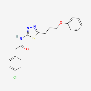 2-(4-chlorophenyl)-N-[5-(3-phenoxypropyl)-1,3,4-thiadiazol-2-yl]acetamide