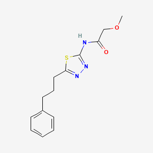 2-methoxy-N-[5-(3-phenylpropyl)-1,3,4-thiadiazol-2-yl]acetamide