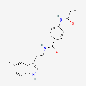 N-[2-(5-methyl-1H-indol-3-yl)ethyl]-4-(propanoylamino)benzamide