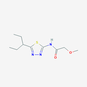 2-methoxy-N-[5-(pentan-3-yl)-1,3,4-thiadiazol-2-yl]acetamide