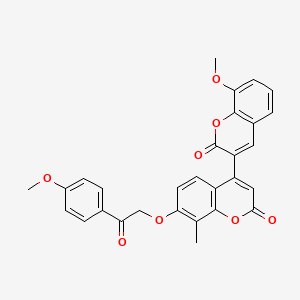 4-(8-methoxy-2-oxo-2H-chromen-3-yl)-7-[2-(4-methoxyphenyl)-2-oxoethoxy]-8-methyl-2H-chromen-2-one