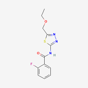 N-[5-(ethoxymethyl)-1,3,4-thiadiazol-2-yl]-2-fluorobenzamide