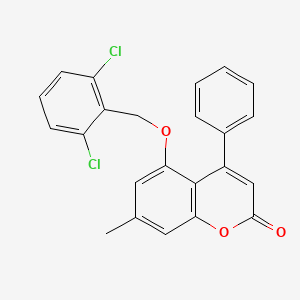 5-[(2,6-dichlorobenzyl)oxy]-7-methyl-4-phenyl-2H-chromen-2-one