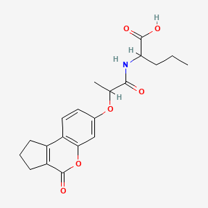 N-{2-[(4-oxo-1,2,3,4-tetrahydrocyclopenta[c]chromen-7-yl)oxy]propanoyl}norvaline