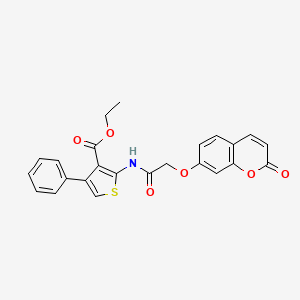 ethyl 2-({[(2-oxo-2H-chromen-7-yl)oxy]acetyl}amino)-4-phenylthiophene-3-carboxylate