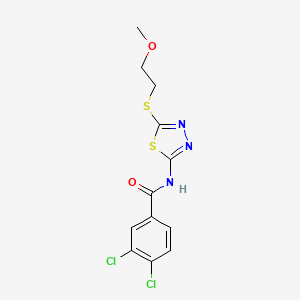 3,4-dichloro-N-{5-[(2-methoxyethyl)sulfanyl]-1,3,4-thiadiazol-2-yl}benzamide