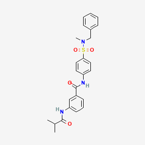 N-{4-[benzyl(methyl)sulfamoyl]phenyl}-3-[(2-methylpropanoyl)amino]benzamide