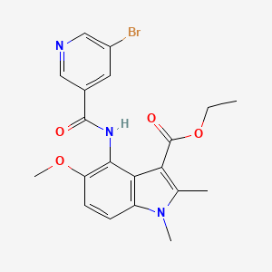 ethyl 4-{[(5-bromo-3-pyridyl)carbonyl]amino}-5-methoxy-1,2-dimethyl-1H-indole-3-carboxylate