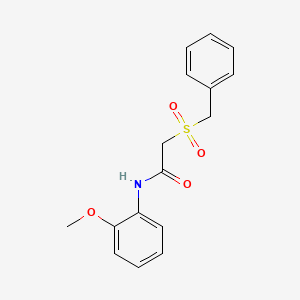 molecular formula C16H17NO4S B11166358 2-(benzylsulfonyl)-N-(2-methoxyphenyl)acetamide 