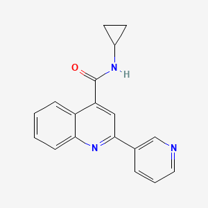 N-cyclopropyl-2-(3-pyridinyl)-4-quinolinecarboxamide