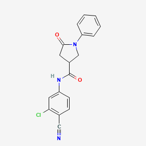 N-(3-chloro-4-cyanophenyl)-5-oxo-1-phenylpyrrolidine-3-carboxamide