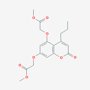 dimethyl 2,2'-[(2-oxo-4-propyl-2H-chromene-5,7-diyl)bis(oxy)]diacetate