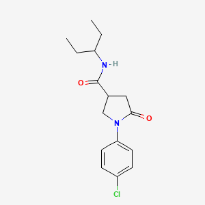 1-(4-chlorophenyl)-5-oxo-N-(pentan-3-yl)pyrrolidine-3-carboxamide