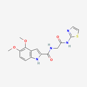 4,5-dimethoxy-N-[2-oxo-2-(1,3-thiazol-2-ylamino)ethyl]-1H-indole-2-carboxamide