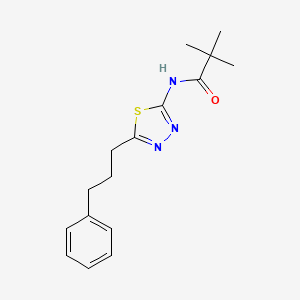 2,2-dimethyl-N-[5-(3-phenylpropyl)-1,3,4-thiadiazol-2-yl]propanamide