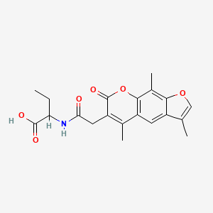 molecular formula C20H21NO6 B11166439 2-{[(3,5,9-trimethyl-7-oxo-7H-furo[3,2-g]chromen-6-yl)acetyl]amino}butanoic acid 