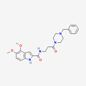 N~2~-[3-(4-benzylpiperazino)-3-oxopropyl]-4,5-dimethoxy-1H-indole-2-carboxamide