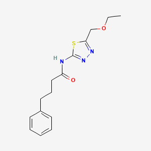 N-[5-(ethoxymethyl)-1,3,4-thiadiazol-2-yl]-4-phenylbutanamide